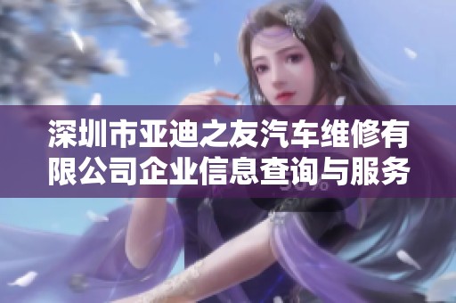深圳市亚迪之友汽车维修有限公司企业信息查询与服务平台介绍