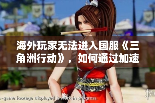 海外玩家无法进入国服《三角洲行动》，如何通过加速器畅享游戏体验