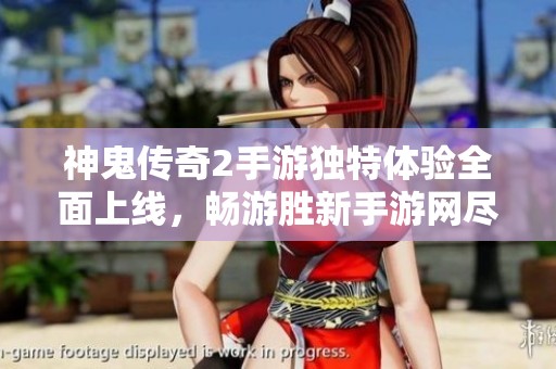 神鬼传奇2手游独特体验全面上线，畅游胜新手游网尽享卓越游戏乐趣