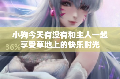 小狗今天有没有和主人一起享受草地上的快乐时光
