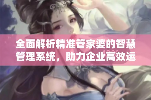 全面解析精准管家婆的智慧管理系统，助力企业高效运营与增长
