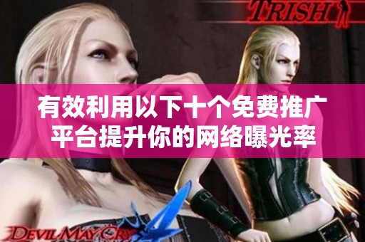 有效利用以下十个免费推广平台提升你的网络曝光率