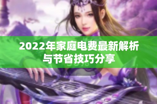 2022年家庭电费最新解析与节省技巧分享