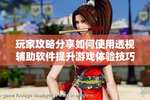 玩家攻略分享如何使用透视辅助软件提升游戏体验技巧详细解析