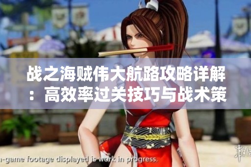 战之海贼伟大航路攻略详解：高效率过关技巧与战术策略全解析