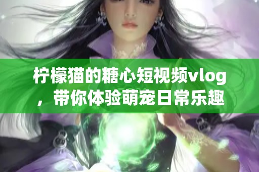 柠檬猫的糖心短视频vlog，带你体验萌宠日常乐趣