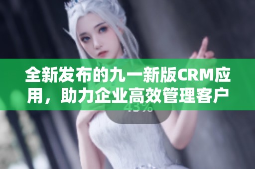 全新发布的九一新版CRM应用，助力企业高效管理客户关系