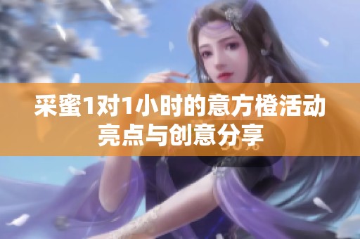 采蜜1对1小时的意方橙活动亮点与创意分享