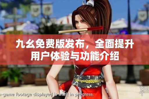 九幺免费版发布，全面提升用户体验与功能介绍