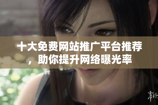 十大免费网站推广平台推荐，助你提升网络曝光率