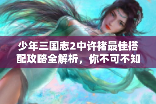 少年三国志2中许褚最佳搭配攻略全解析，你不可不知的养成技巧