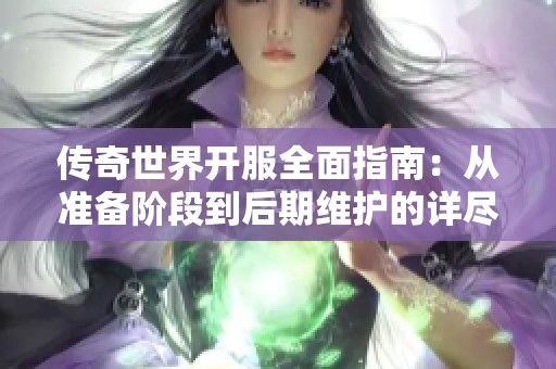 传奇世界开服全面指南：从准备阶段到后期维护的详尽步骤分享