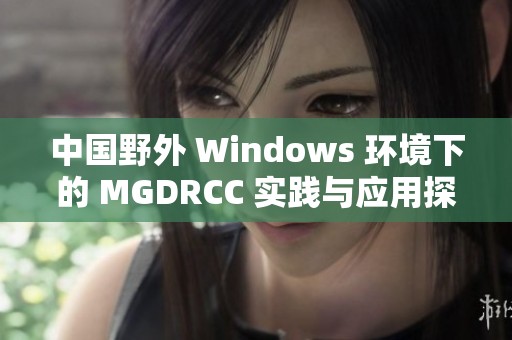 中国野外 Windows 环境下的 MGDRCC 实践与应用探讨
