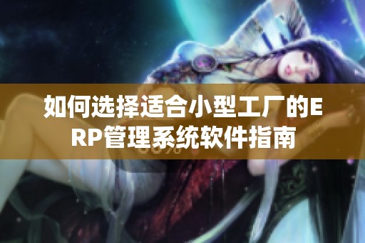 如何选择适合小型工厂的ERP管理系统软件指南