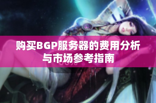购买BGP服务器的费用分析与市场参考指南