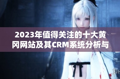 2023年值得关注的十大黄冈网站及其CRM系统分析与推荐