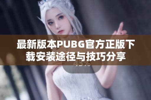 最新版本PUBG官方正版下载安装途径与技巧分享