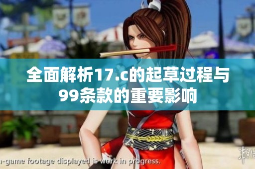 全面解析17.c的起草过程与99条款的重要影响