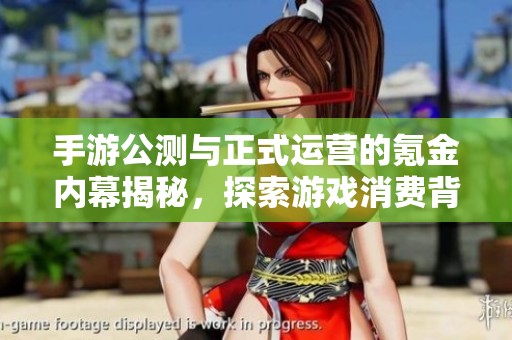 手游公测与正式运营的氪金内幕揭秘，探索游戏消费背后的真相与差异