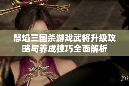 怒焰三国杀游戏武将升级攻略与养成技巧全面解析