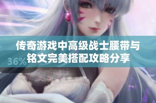 传奇游戏中高级战士腰带与铭文完美搭配攻略分享