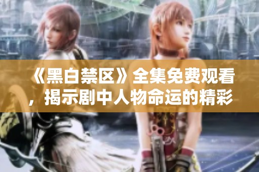 《黑白禁区》全集免费观看，揭示剧中人物命运的精彩结局分析