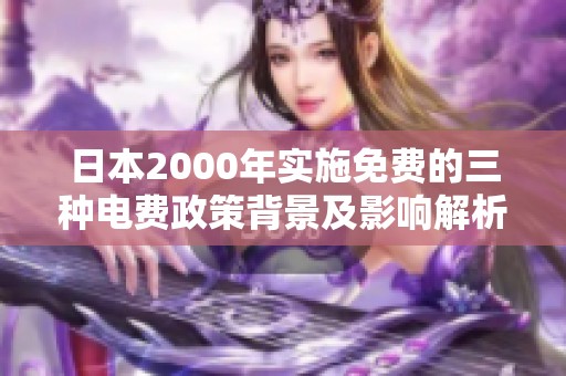 日本2000年实施免费的三种电费政策背景及影响解析