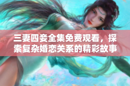 三妻四妾全集免费观看，探索复杂婚恋关系的精彩故事