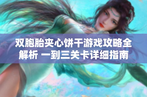 双胞胎夹心饼干游戏攻略全解析 一到三关卡详细指南