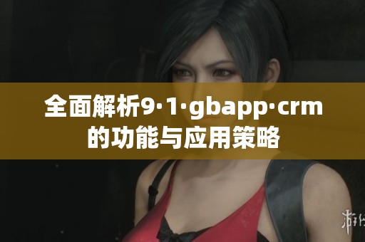 全面解析9·1·gbapp·crm的功能与应用策略