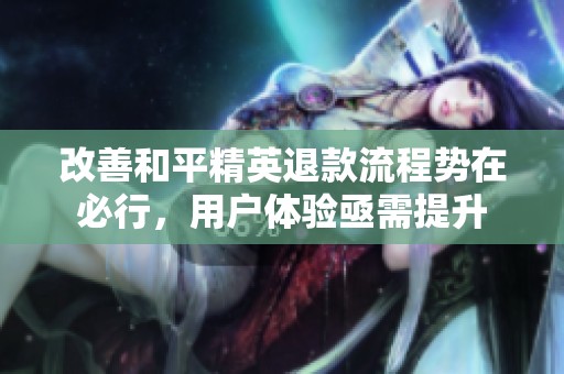 改善和平精英退款流程势在必行，用户体验亟需提升