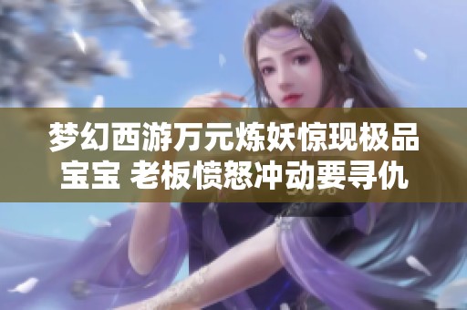 梦幻西游万元炼妖惊现极品宝宝 老板愤怒冲动要寻仇跨省追击