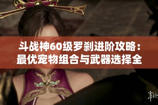 斗战神60级罗刹进阶攻略：最优宠物组合与武器选择全解析